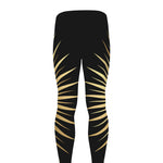 Black And Gold Eye of Providence Print Men's leggings