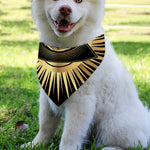 Black And Gold Eye of Providence Print Over The Collar Dog Bandana