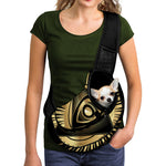Black And Gold Eye of Providence Print Pet Sling Carrier