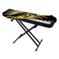 Black And Gold Eye of Providence Print Piano Keyboard Cover