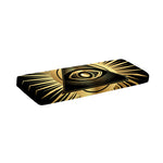Black And Gold Eye of Providence Print Piano Keyboard Cover