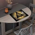 Black And Gold Eye of Providence Print Placemat