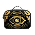 Black And Gold Eye of Providence Print Portable Lunch Bag