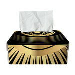 Black And Gold Eye of Providence Print Rectangle Tissue Box Cover