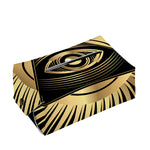 Black And Gold Eye of Providence Print Rectangle Tissue Box Cover