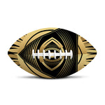 Black And Gold Eye of Providence Print Rugby Ball