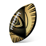 Black And Gold Eye of Providence Print Rugby Ball