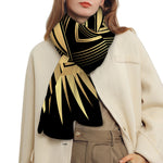 Black And Gold Eye of Providence Print Scarf