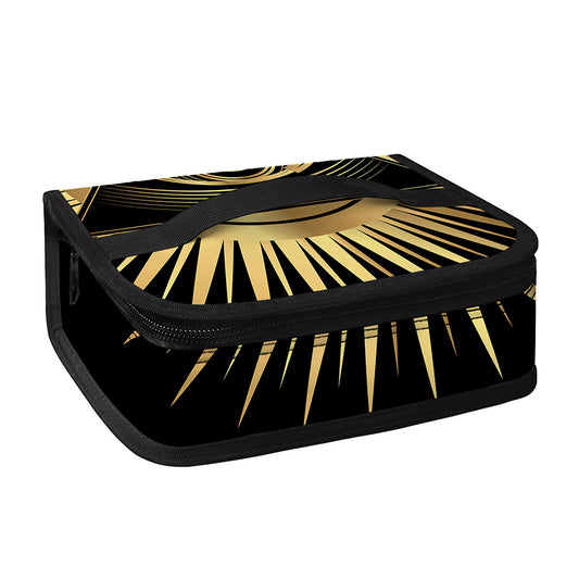 Black And Gold Eye of Providence Print Small Lunch Bag