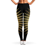Black And Gold Eye of Providence Print Women's Leggings