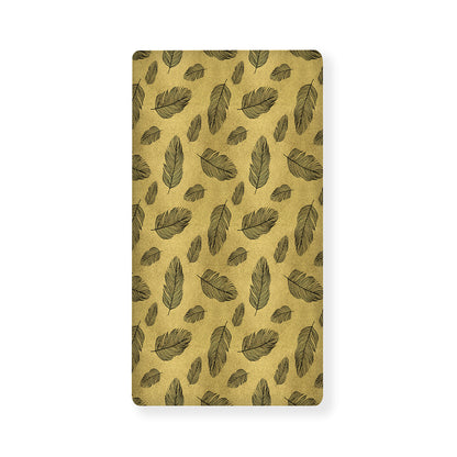 Black And Gold Feather Pattern Print Baby Crib Sheet