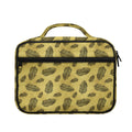 Black And Gold Feather Pattern Print Briefcase Bible Bag