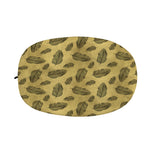 Black And Gold Feather Pattern Print Car Side Mirror Covers