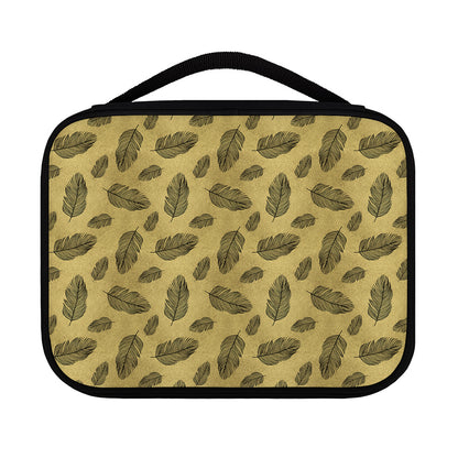 Black And Gold Feather Pattern Print Classic Bible Case