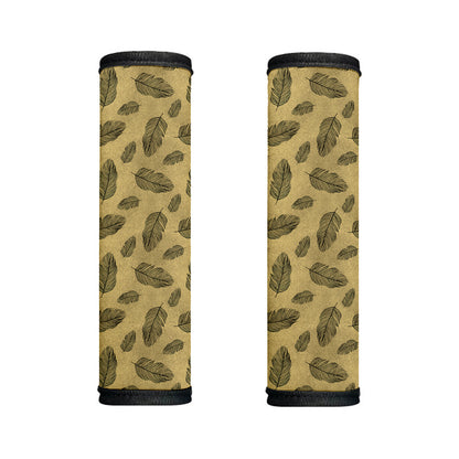 Black And Gold Feather Pattern Print Handle Covers