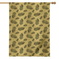 Black And Gold Feather Pattern Print House Flag