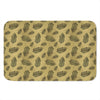 Black And Gold Feather Pattern Print Indoor Door Mat