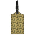 Black And Gold Feather Pattern Print Luggage Tag