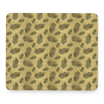 Black And Gold Feather Pattern Print Mouse Pad