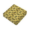 Black And Gold Feather Pattern Print Outdoor Seat Cushion Cover