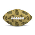 Black And Gold Feather Pattern Print Rugby Ball