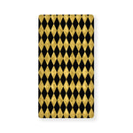 Black And Gold Harlequin Pattern Print Baby Crib Sheet