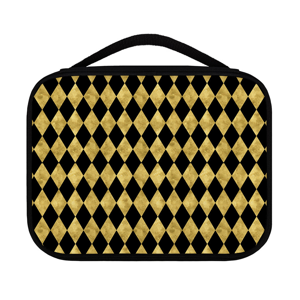 Black And Gold Harlequin Pattern Print Classic Bible Case