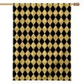 Black And Gold Harlequin Pattern Print House Flag