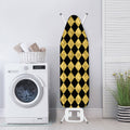 Black And Gold Harlequin Pattern Print Ironing Board Cover