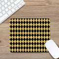 Black And Gold Harlequin Pattern Print Mouse Pad