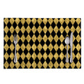Black And Gold Harlequin Pattern Print Placemat