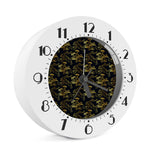 Black And Gold Japanese Tiger Print Alarm Clock