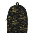 Black And Gold Japanese Tiger Print School Backpack