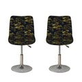Black And Gold Japanese Tiger Print Bar Stool Covers