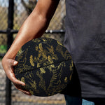 Black And Gold Japanese Tiger Print Basketball