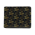 Black And Gold Japanese Tiger Print Bifold Wallet