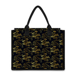 Black And Gold Japanese Tiger Print Canvas Tote Bag