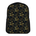 Black And Gold Japanese Tiger Print Casual Backpack