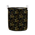 Black And Gold Japanese Tiger Print Collapsible Laundry Basket