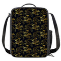 Black And Gold Japanese Tiger Print Crossbody Lunch Bag