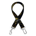 Black And Gold Japanese Tiger Print Dog Seat Belt