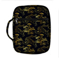 Black And Gold Japanese Tiger Print Front Pocket Bible Bag