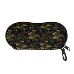 Black And Gold Japanese Tiger Print Glasses Case