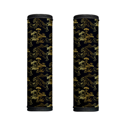 Black And Gold Japanese Tiger Print Handle Covers