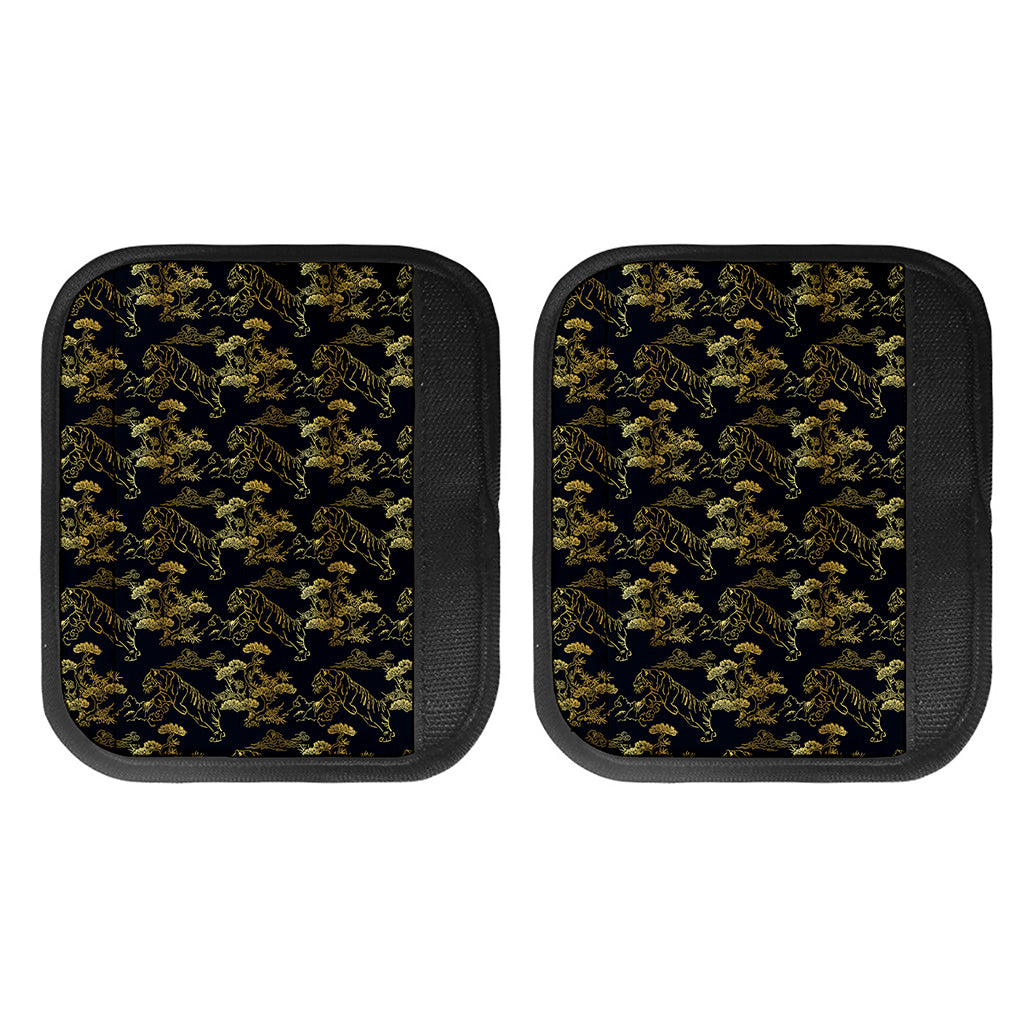 Black And Gold Japanese Tiger Print Handle Covers