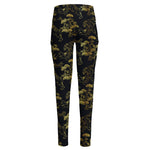 Black And Gold Japanese Tiger Print High-Waisted Pocket Leggings