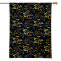 Black And Gold Japanese Tiger Print House Flag
