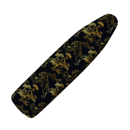 Black And Gold Japanese Tiger Print Ironing Board Cover