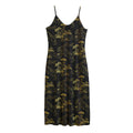 Black And Gold Japanese Tiger Print Jersey Midi Cami Dress