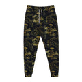 Black And Gold Japanese Tiger Print Jogger Pants